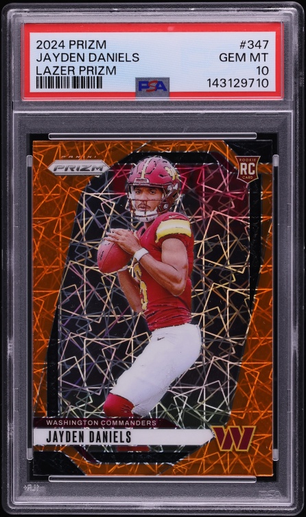 2024 Panini Prizm Lazer Jayden Daniels ROOKIE #347 PSA 10 GEM MINT