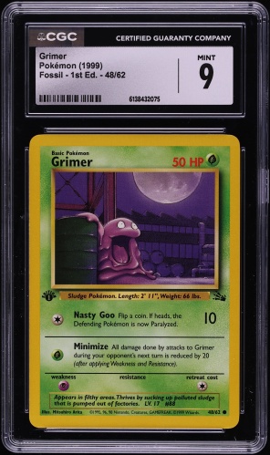 1999 Pokemon Fossil 1st Edition Grimer #48 PSA 10 GEM MINT on Fanatics Collect 1999 Pokemon Fossil 1st Edition Grimer #48 PSA 10 GEM MINT on Fanatics Collect