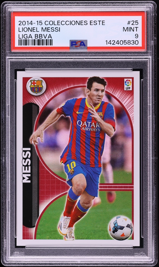 2014 Panini Colecciones Este Liga BBVA Lionel Messi #25 PSA 9 MINT