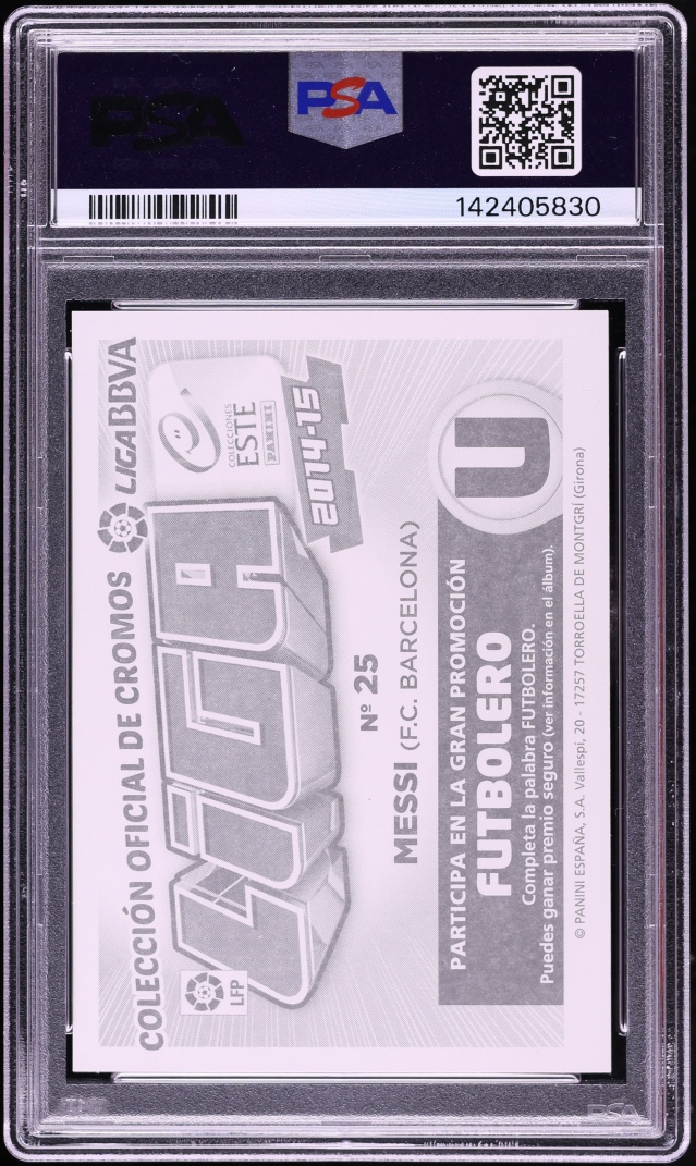 2014 Panini Colecciones Este Liga BBVA Lionel Messi #25 PSA 9 MINT