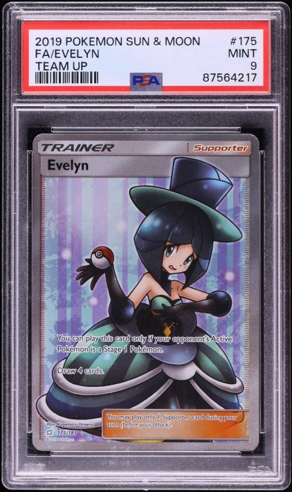 evelyn pokemon card Evelyn 175/181 Full Art Ultra Rare Sun & Moon Team Up Pokemon Card Nea main image 0