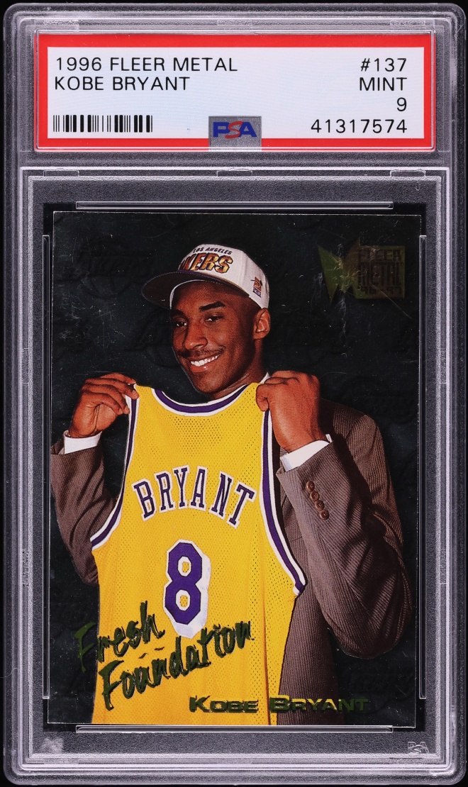 1996 Metal Fresh Foundation Kobe Bryant ROOKIE #137 PSA 9 MINT
