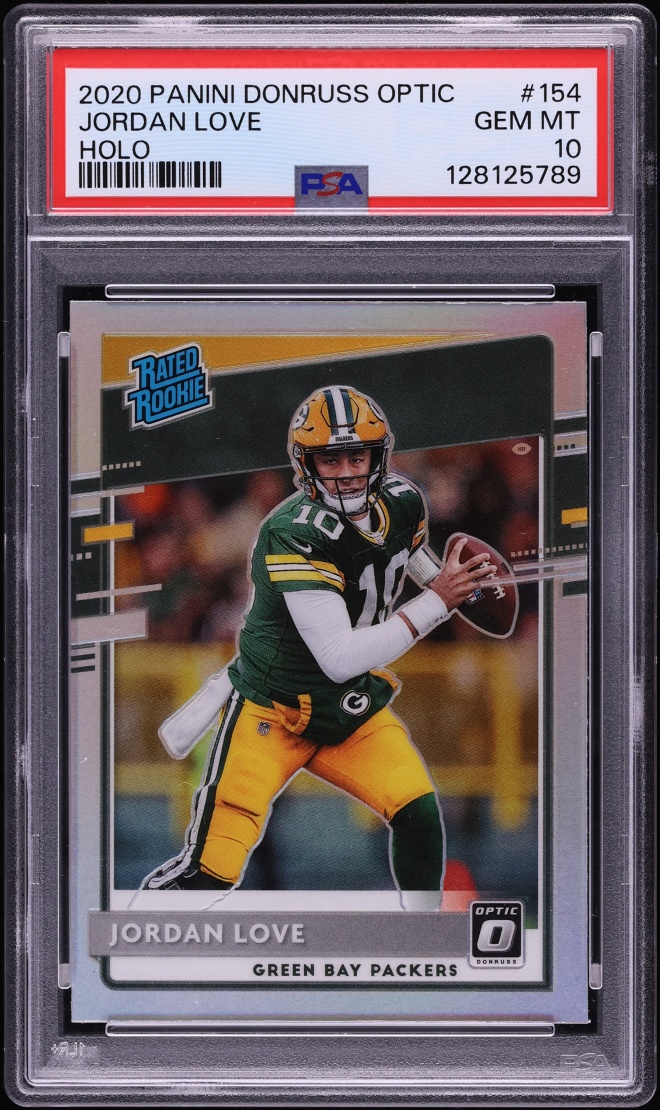 2020 Donruss Optic Holo Jordan Love ROOKIE #154 PSA 10 GEM MINT
