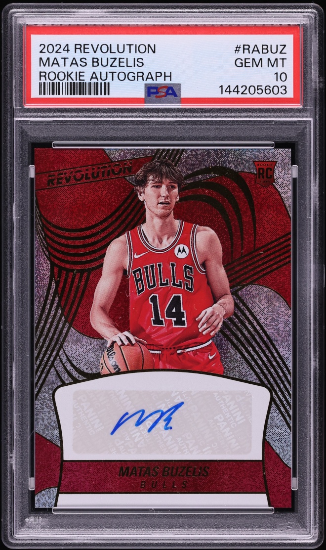 2024 Panini Revolution Matas Buzelis ROOKIE AUTO #RABUZ PSA 10 GEM MINT