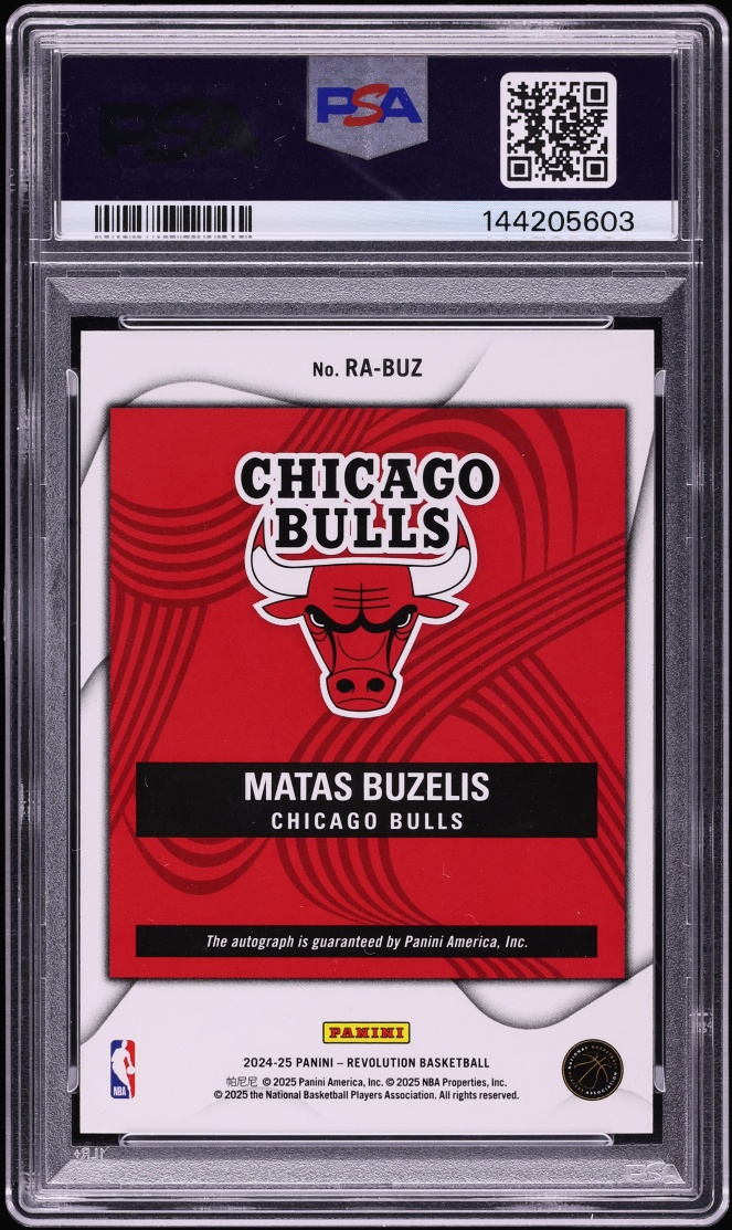 2024 Panini Revolution Matas Buzelis ROOKIE AUTO #RABUZ PSA 10 GEM MINT