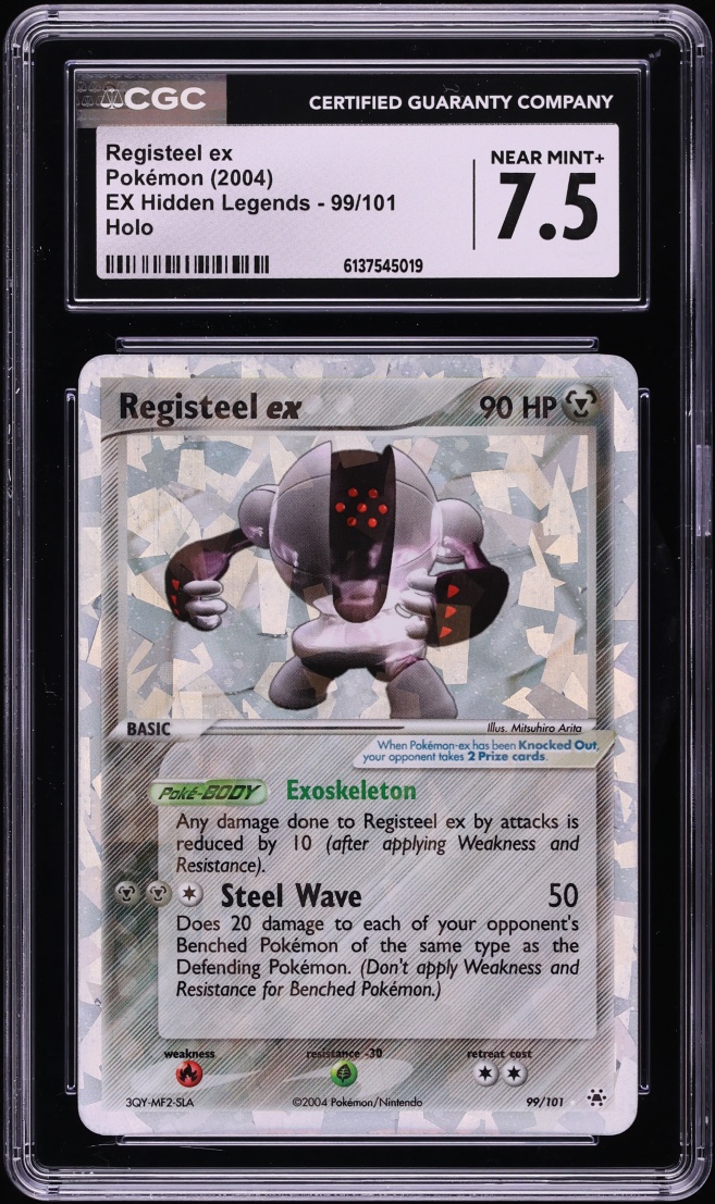 2004 Pokemon EX Hidden Legends Holo Registeel EX #99 CGC 7.5 NRMT+ on  Fanatics Collect