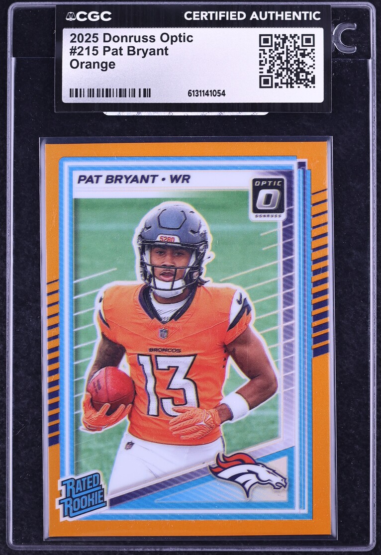 2025 Donruss Optic Orange Pat Bryant ROOKIE /299 #215 CGC AUTH