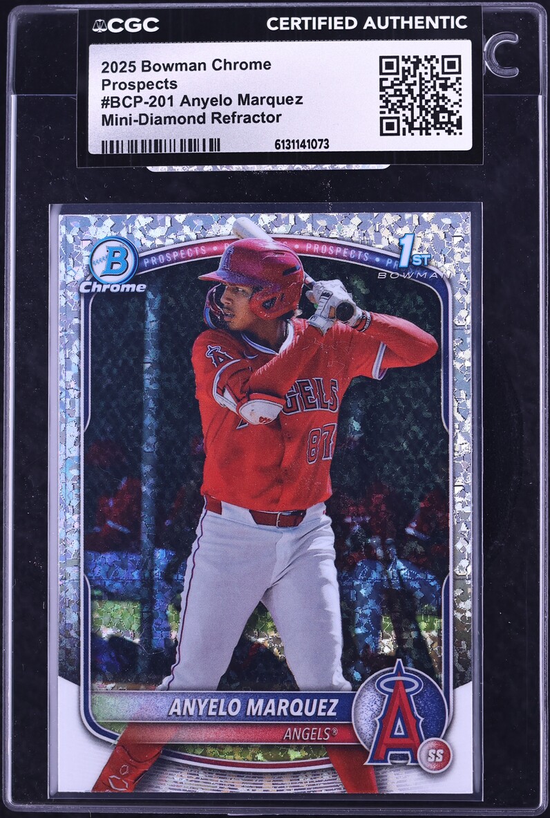 2025 Bowman Chrome Mini-Diamond Refractor Anyelo Marquez PROSPECT #BCP-201 CGC AUTH