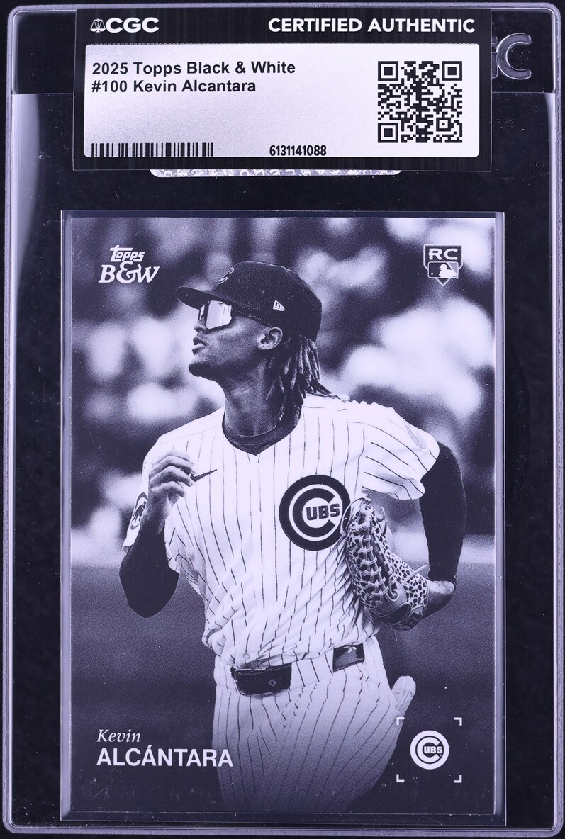 2025 Topps Black & White Kevin Alcantara ROOKIE #100 CGC AUTH