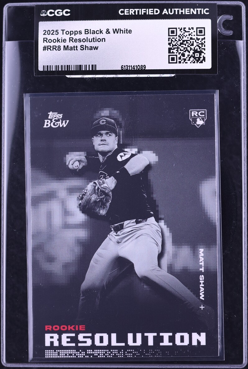 2025 Topps Black & White Resolution Matt Shaw ROOKIE #RR8 CGC AUTH