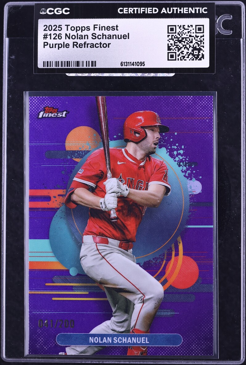 2025 Finest Purple Refractor Nolan Schanuel /200 #126 CGC AUTH