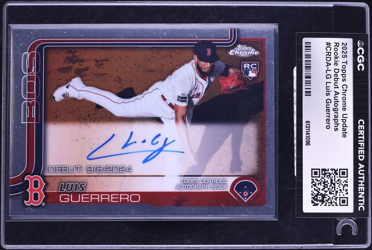 2025 Topps Chrome Update Debut Luis Guerrero ROOKIE AUTO #CRDA-LG CGC AUTH