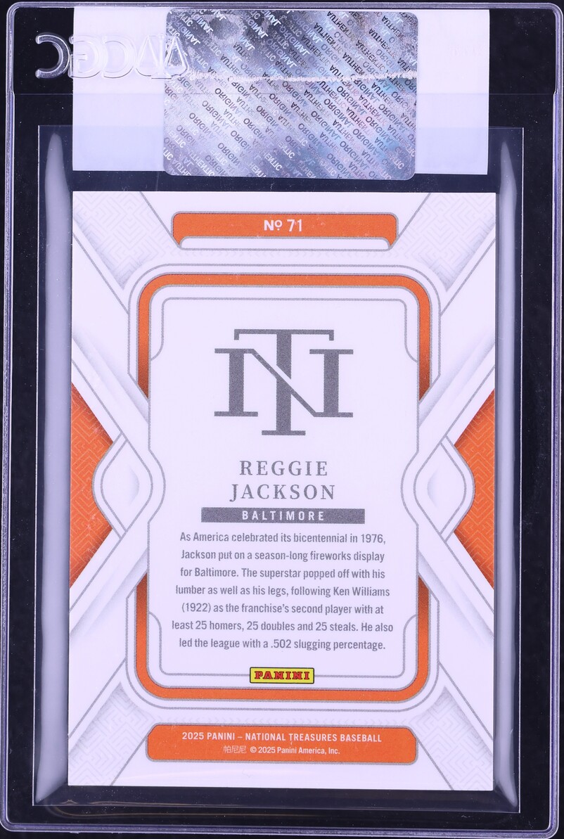 2025 National Treasures Holo Silver Reggie Jackson /49 #71 CGC AUTH