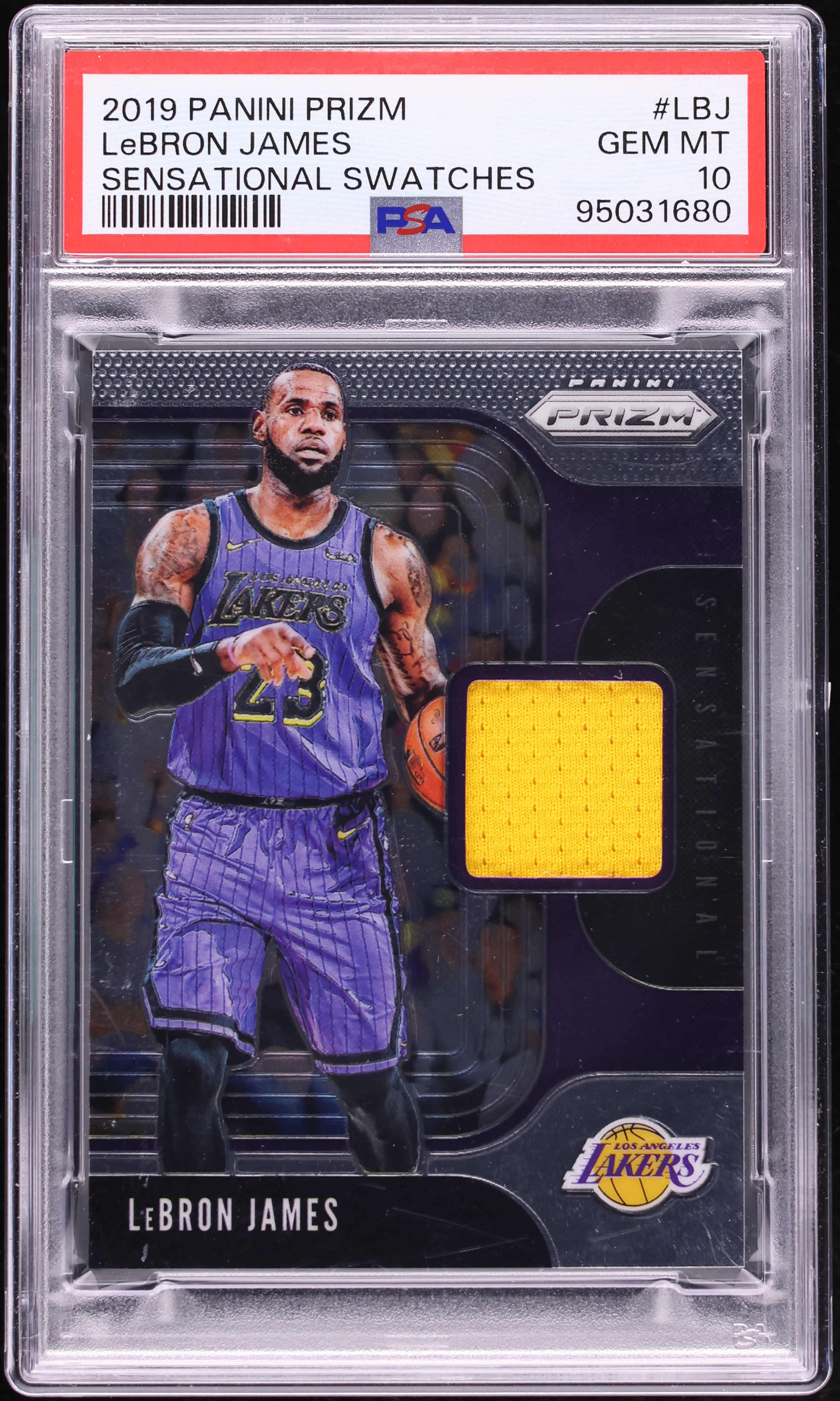 2019 Panini Prizm Sensational Swatches LeBron James PATCH #SS-LBJ 