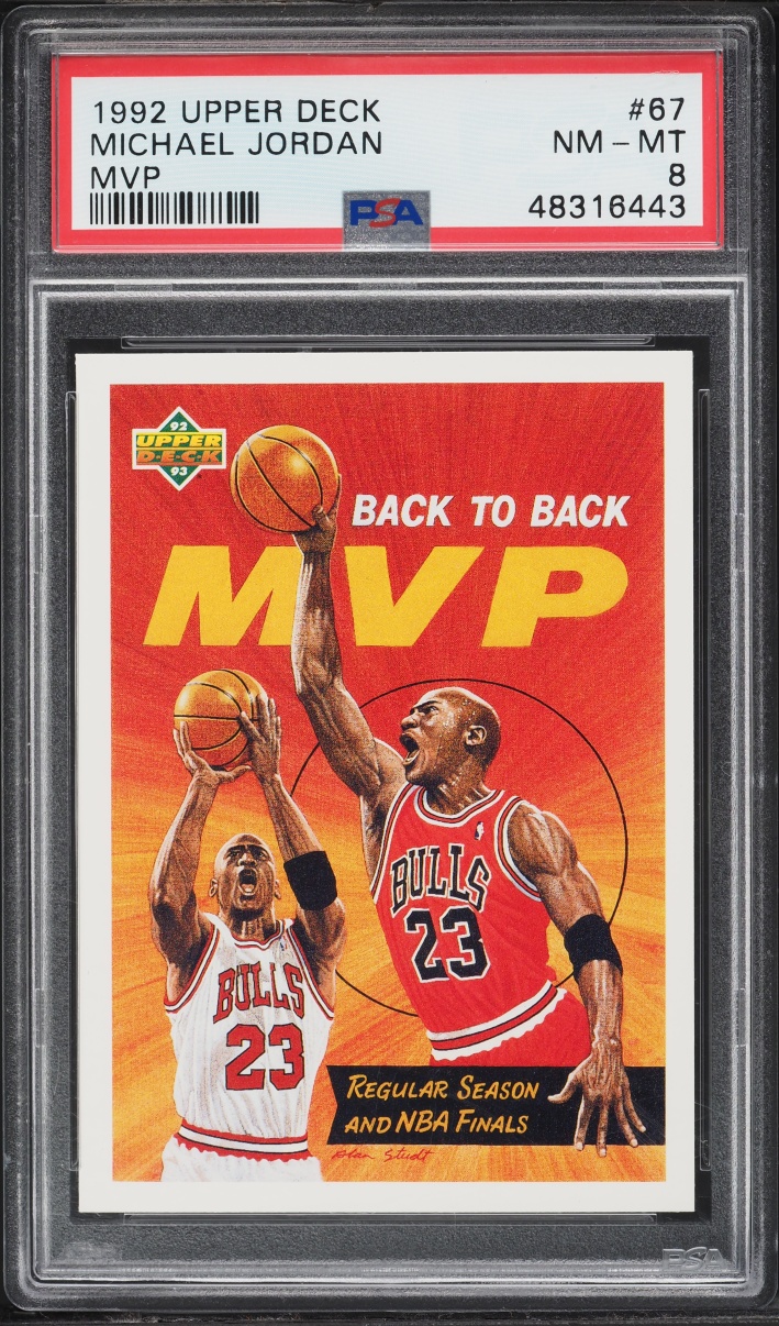 1992 Upper Deck MVP Michael Jordan #67 PSA 8 NM-MT