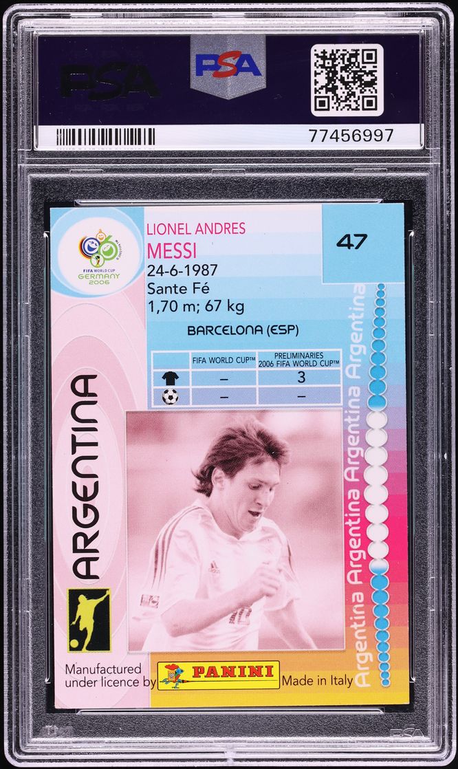 2006 Panini World Cup Germany Lionel Messi #47 PSA 6 EXMT