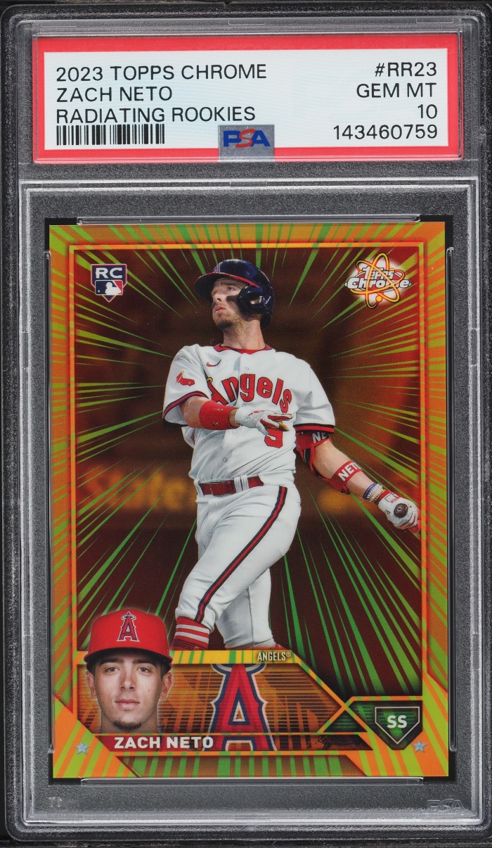 2023 Topps Chrome Radiating Zach Neto ROOKIE #RR-23 PSA 10 GEM MINT