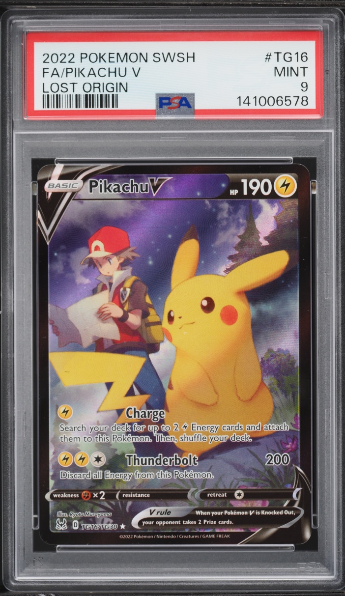 2022 Pokemon Sword & Shield Lost Origin CHR Pikachu V #TG16 PSA 9 MINT