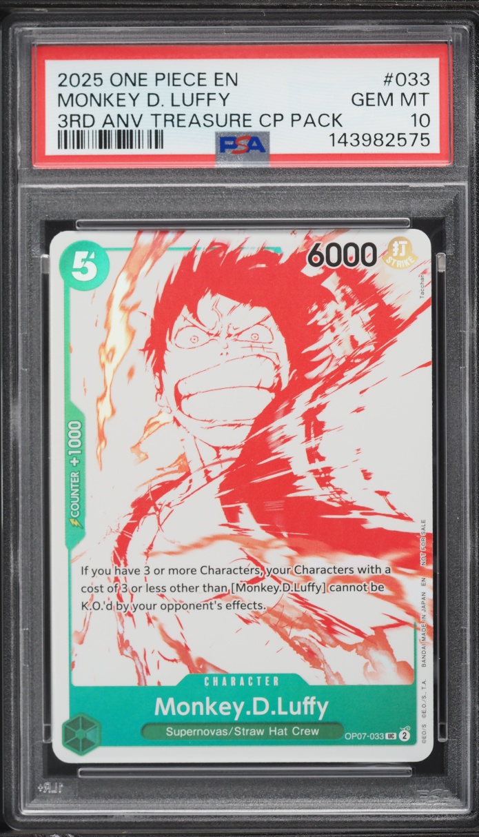 PSA10 3RD ANNIVERSARY LUFFY IS THE MAN 【公式通販】