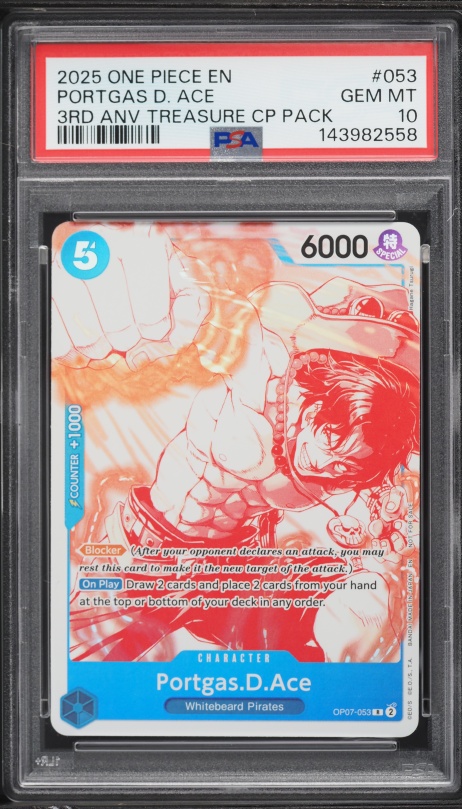 2025 One Piece 3rd Anniversary Treasure Portgas D. Ace #OP07-053
