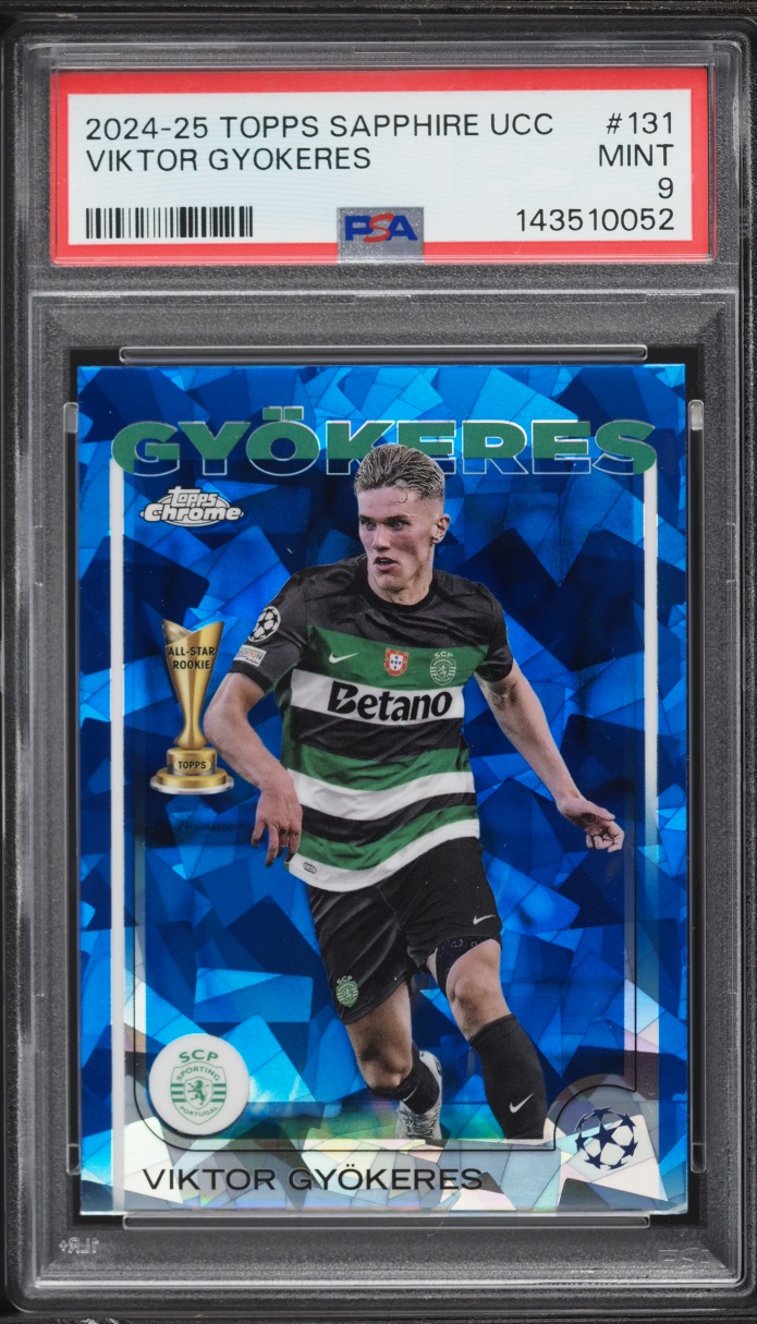 2024 Topps Chrome Sapphire Edition UEFA Club Competitions Viktor Gyokeres #131 PSA 9 MINT