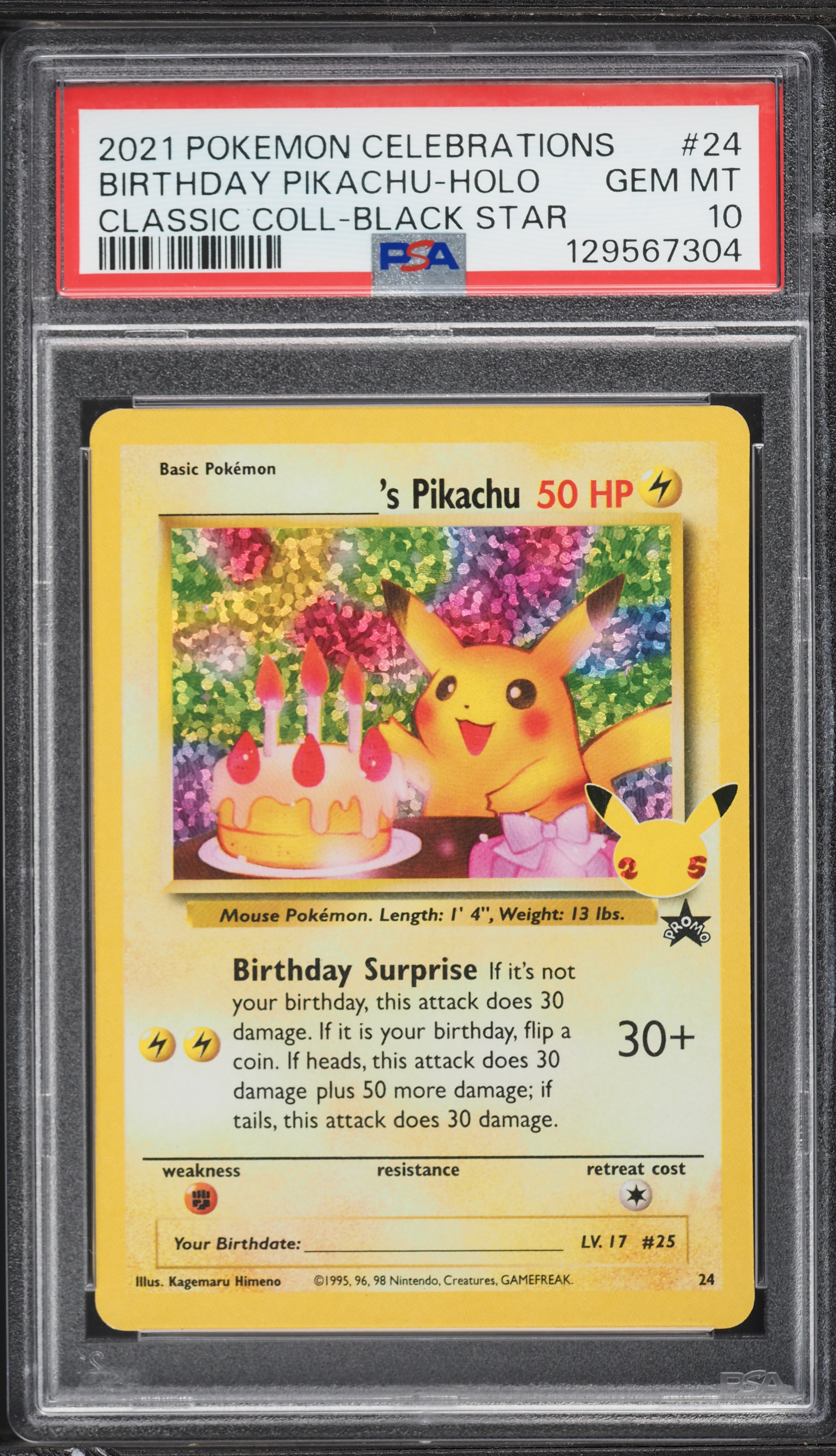 2021 Pokemon Sword & Shield Promo Celebrations Classic Holo