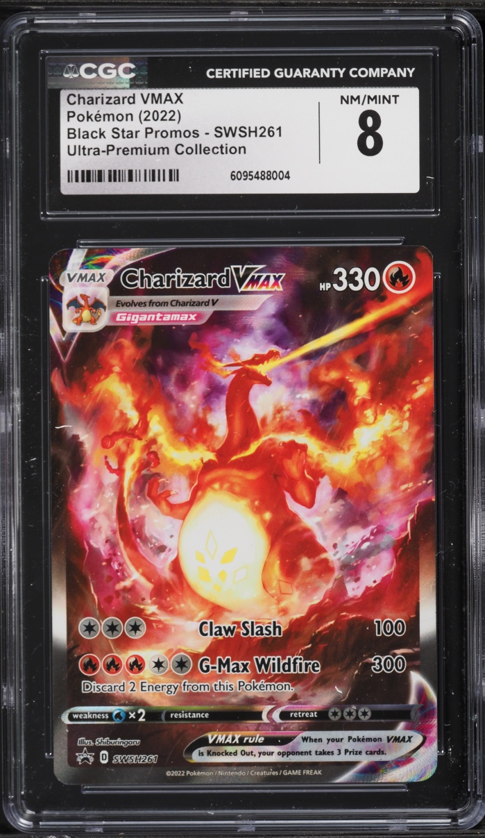 2022 Pokemon Sword & Shield Promo Ultra Premium Full Art Charizard VMAX #SWSH261 CGC 8 NM-MT