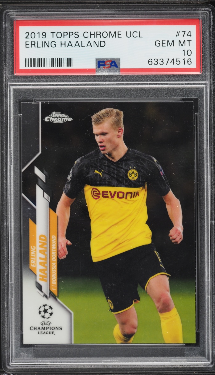 2019 Topps Chrome UEFA Champions League Erling Haaland ROOKIE #74