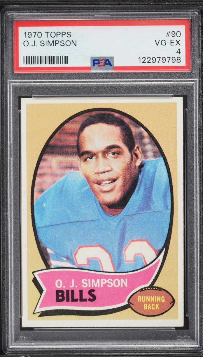 1970 Topps Football O.J. Simpson ROOKIE #90 PSA 4 VGEX