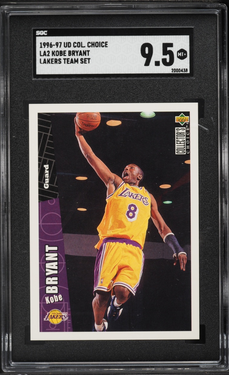 1996 Collector's Choice Lakers Team Set Kobe Bryant ROOKIE #LA2 SGC 9.5 MINT+