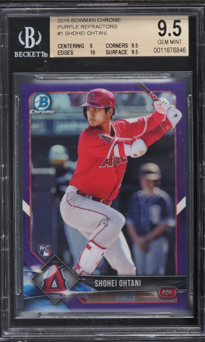 2018 Bowman Chrome Purple Refractor Shohei Ohtani ROOKIE /250 BGS 9.5 GEM MINT
