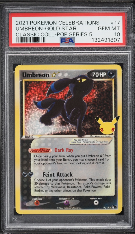 2021 Pokemon Japanese 25th Promo Holo Umbreon Gold Star #12 BGS 10