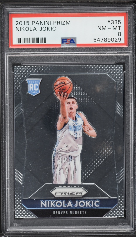 2015 Panini Prizm Nikola Jokic ROOKIE #335 PSA 8 NM-MT on Fanatics