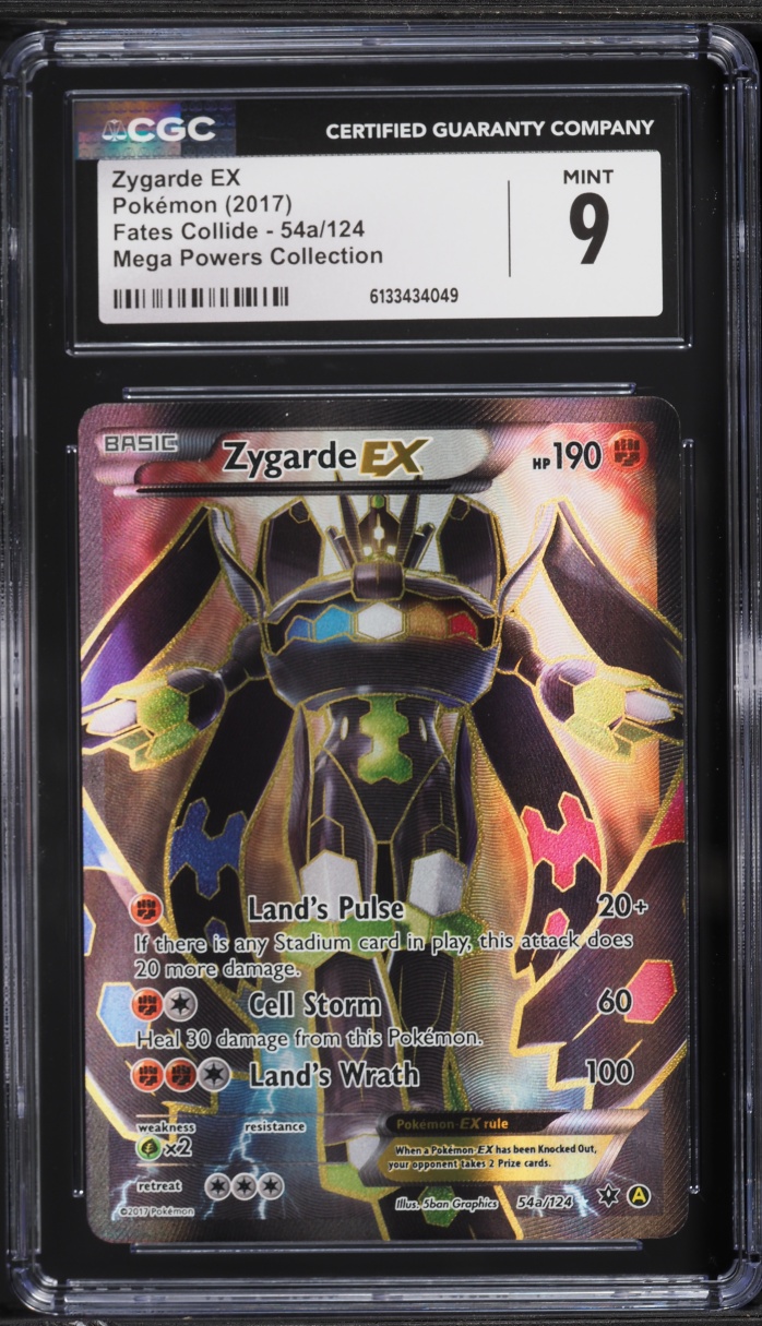 2017 Pokemon XY Fates Collide Mega Powers Collection Full Art Zygarde EX #54a CGC 9 MINT