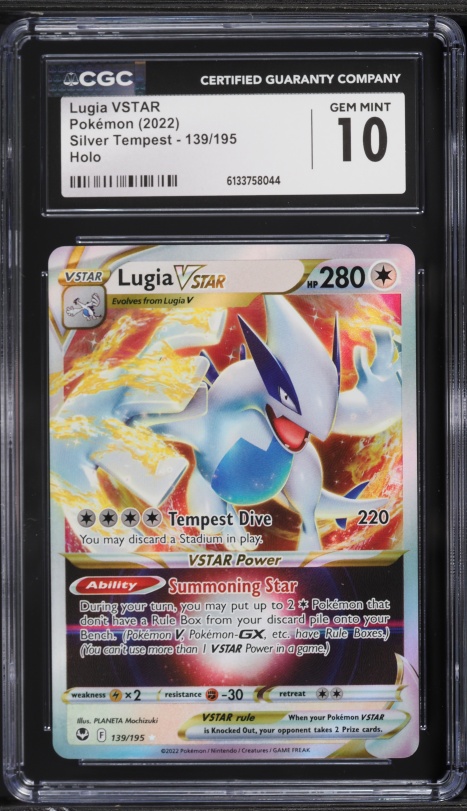 2022 Pokemon Sword & Shield Silver Tempest Holo Lugia VSTAR #139 CGC 10 GEM MINT