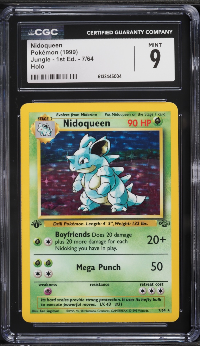 1999 Pokemon Jungle 1st Edition Holo Nidoqueen #7 CGC 9 MINT
