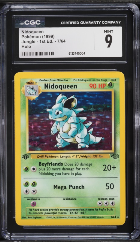 1999 Pokemon Jungle 1st Edition Holo Nidoqueen #7 CGC 4.5 VGEX+ on Fanatics Collect 1999 Pokemon Jungle 1st Edition Holo Nidoqueen #7 CGC 4.5 VGEX+ on Fanatics Collect