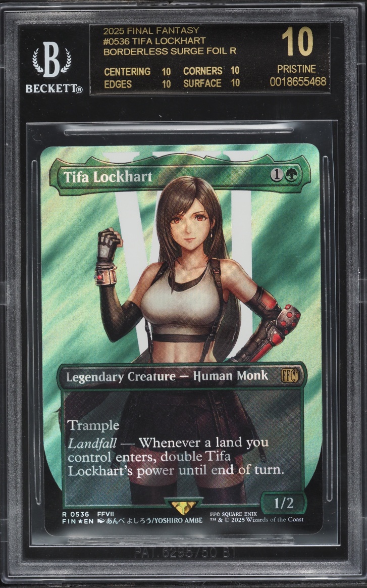 2025 MTG Final Fantasy Surge Foil Borderless R Tifa Lockhart BGS 10 BLACK LABEL