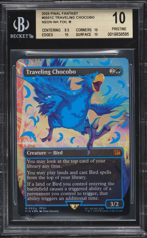 2025 Magic The Gathering MTG Final Fantasy Neon Ink Blue Traveling Chocobo  #0551c PSA 10 on Fanatics Collect