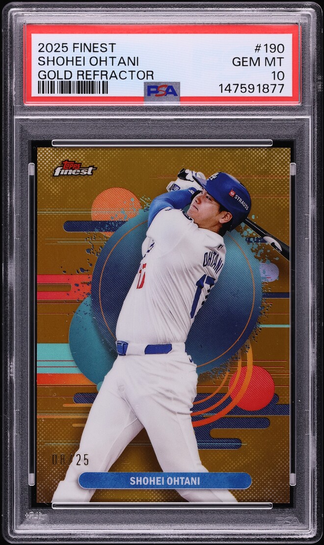 2025 Finest Gold Refractor Shohei Ohtani /25 #190 PSA 10 GEM MINT