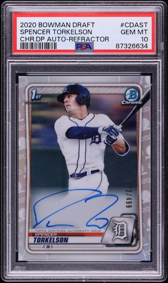 2020 Bowman Draft Spencer Torkelson Chrome Draft Picks Autographs