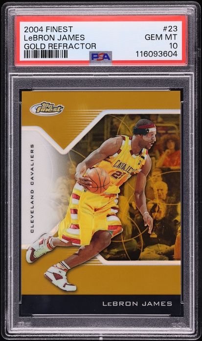 2004 Finest Gold Refractor LeBron James /15 #23 PSA 10 GEM MINT