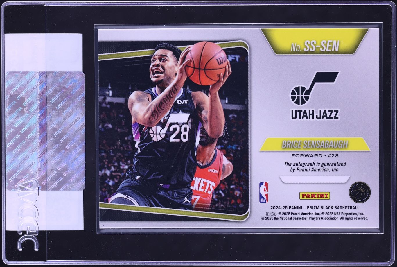 2024 Panini Prizm Black Sensational Signatures Brice Sensabaugh AUTO #SS-SEN CGC AUTH