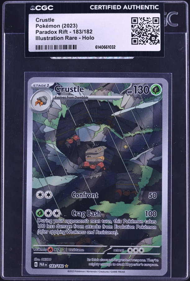 2023 Pokemon Scarlet & Violet Paradox Rift IR Crustle #183 CGC AUTH