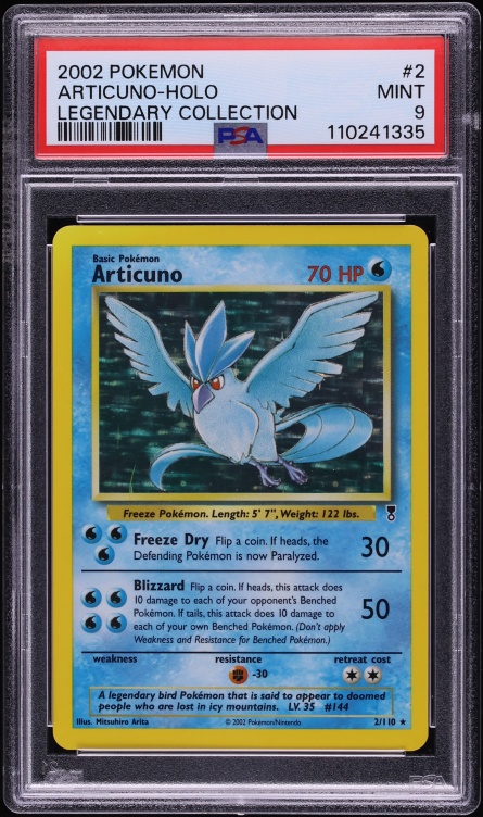 2002 Pokemon Legendary Collection Holo Articuno #2 PSA 9 MINT