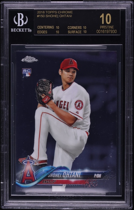 2018 Topps Chrome Shohei Ohtani ROOKIE #150 BGS 10 BLACK LABEL