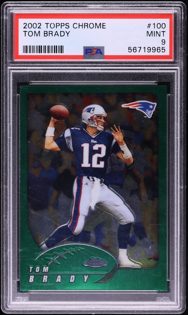 2002 Topps Chrome Tom Brady #100 PSA 9 MINT