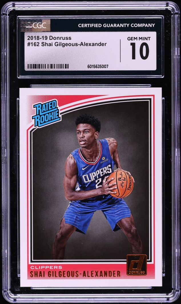 2018 Donruss Basketball Shai Gilgeous-Alexander ROOKIE #162 CGC 10 GEM MINT