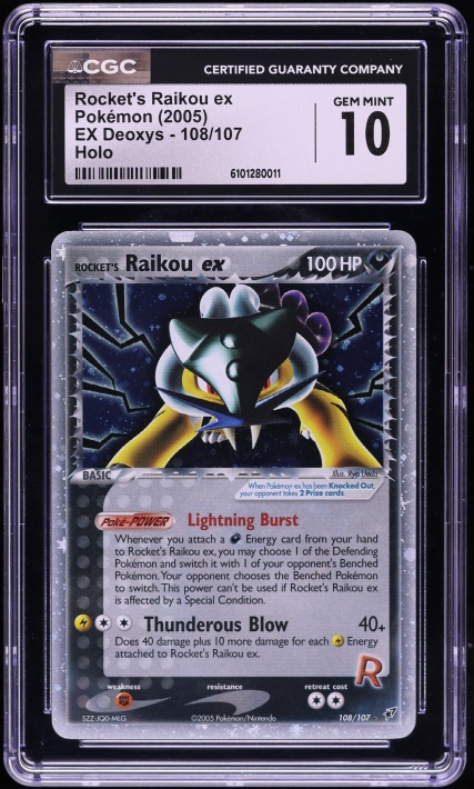 raikou pokemon card ex 108/076}Raikou EX has been Knocked Out 2005 Pokemon EX Deoxys Holo