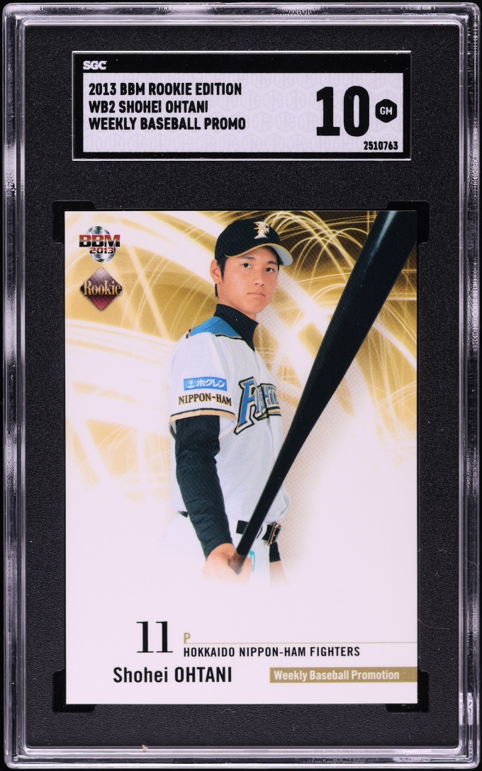 2013 BBM Japan Edition Weekly Promo Shohei Ohtani ROOKIE #WB2 SGC 10 GEM MINT